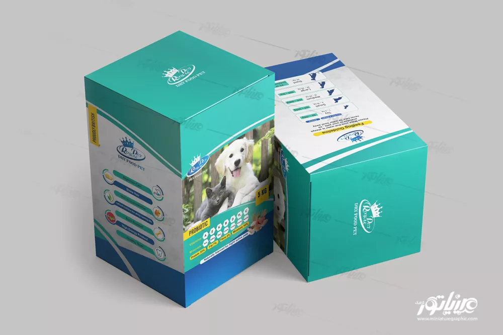 طراحی بسته بندی غذای خشک سگ رویال پت
