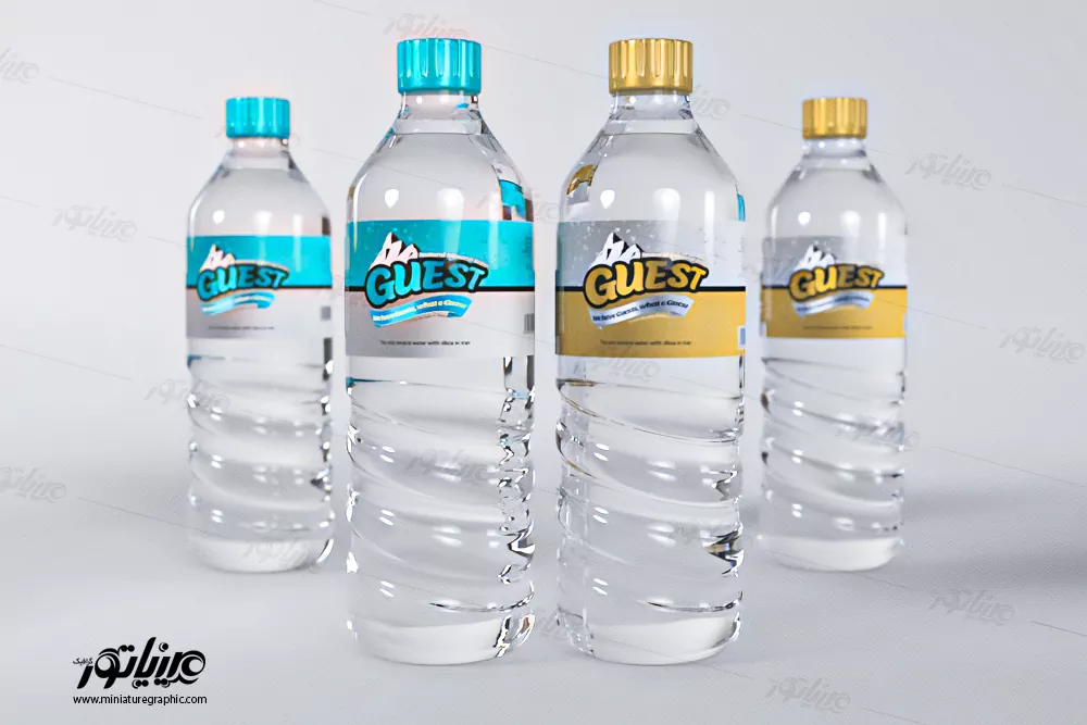 Mineral water label design طراحی لیبل آب معدنی