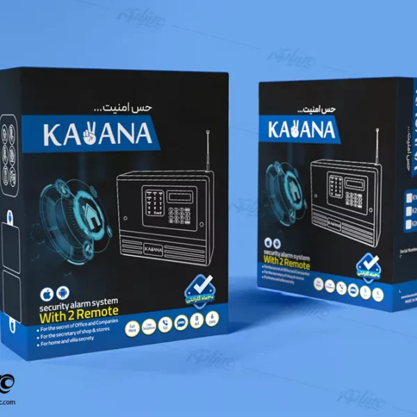 The design of the packaging of the burglar alarm of the KANAVA premises