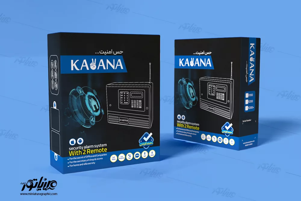 طراحی بسته بندی دزدگیر اماکن کانوا The design of the packaging of the burglar alarm of the KANAVA premises